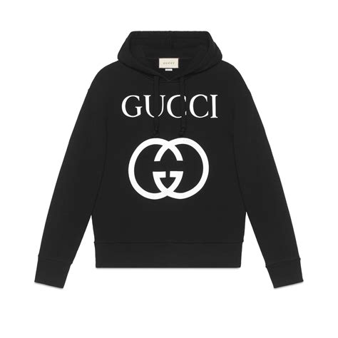 gucci gg loop-back cotton hooded sweatshirt|mr porter gucci hoodie.